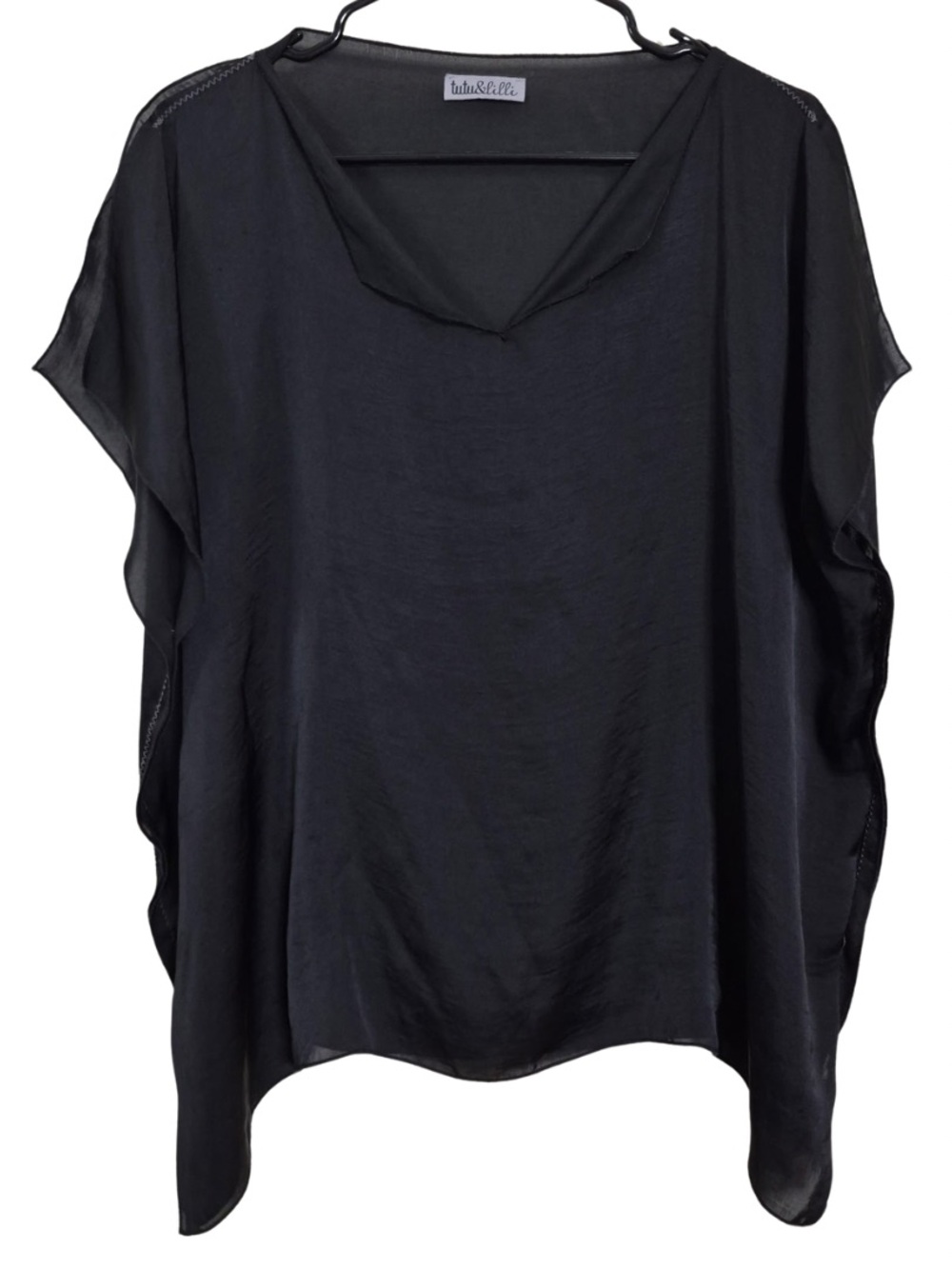Tutu and Lilli S/S Embroidered Blouse in Black